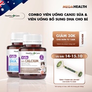 Combo Viên Uống Canxi Sữa Healthy Care Kids Milk Calcium 60 Viên & Viên Uống Bổ Sung Dưỡng Chất Heal