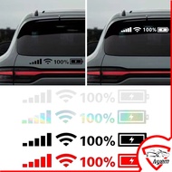 WiFi Electricity Signal Reflective Sticker Vinyl Car Motorcycle Reflective Stickers for Auot Windshield Rear Windows Fender Exterior Decorative Decals