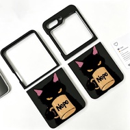 Coffee Nopo Cat Back Phone Cover Luxury Funda Case for Motorola Razr 70 50 60 40 Ultra Samsung Z Fli