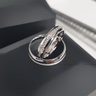 SILVER WEDDING COUPLE FIANCE RING FOR MEN/WOMEN - J228