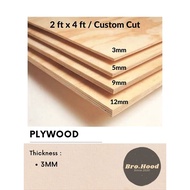 Plywood board sheet papan kayu Grade A【Ready Stock】3mm/5mm/9mm/12mm thickness 2 FT X 4 FT or CUSTOM 