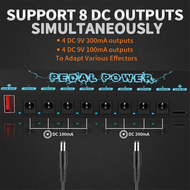 PEDAL POWER Guitar Pedal Power Guitar Effector Power Supply 8 Isolated DC Output Guitar Effect Pedal
