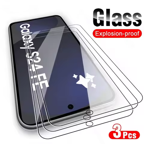 3Pcs 9H Tempered Glass for Samsung Galaxy S24 FE 5G Protective Glass on SamsungS24FE S 24 FE 24FE S2