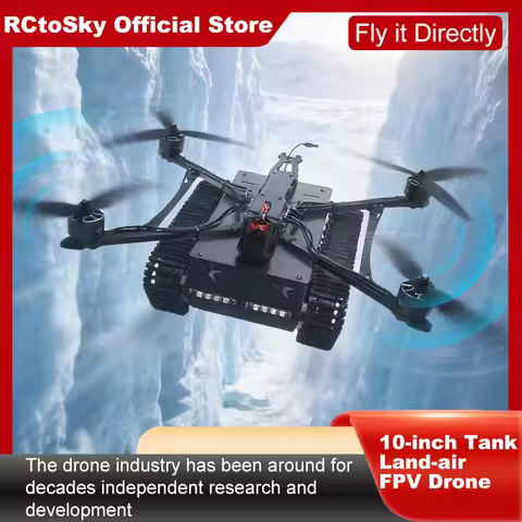 B-CUBE 10-inch Tank Land-air FPV Drone Frame Kit Carbon Fiber Racing Quadcopter Car INAV Beatflight 