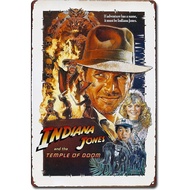 Indiana Jones And The Temple Of Doom 80s Classic Movies Posters Vintage Metal Tin Signs Retro Decora