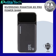 RIVERSONG 20000 mAh PHANTOM 65 PRO Power Bank | 65W Fast Charging | High Speed Laptop Power Bank