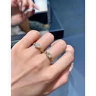 APM Monaco Unique é clat Chain Ring Ring Golden Yellow Water Drop Elegant Fashion Hand Jewelry Men W