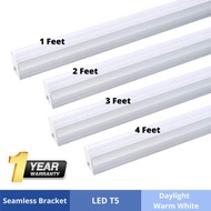 LED T5 Light 18W Tube 4FT Complete Set (White, Warm White, Colour)