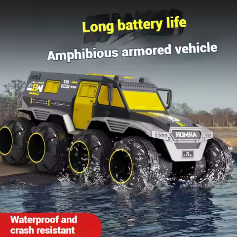 Amphibious RC Car 8WD 2.4G 8 Wheel Drive Off Road Remote Control Truck Climbing Waterproof Armored V