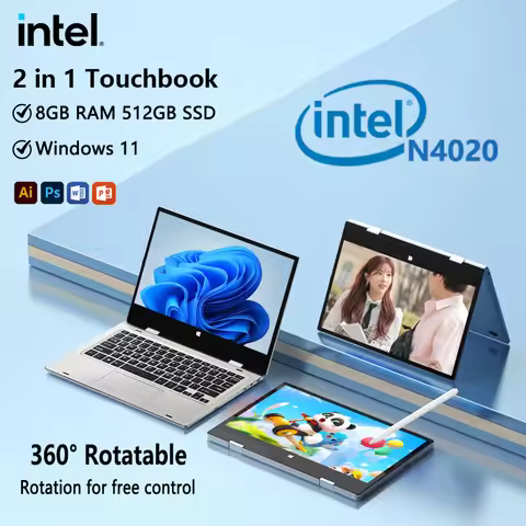 Touch Screen Notebook Portable 2 in 1 Laptop Computer Intel Core i7-8500Y / N4020 11.6 Inch Windows 