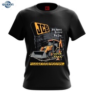 Tshirt backhoe JCB baju lengan pendek dan panjang warna hitam