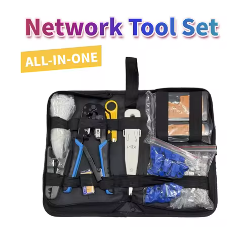 RJ45 Crimping Tool Set All-in-one Network Repair Crimper Multifunctional 8P 6P Tooling Wire Connecto
