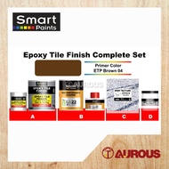 SMART EPOXY TILE FINISH COMPLETE SET (PRIMER ETP BROWN 04 + 2K PU 22 + FLAKE + ANTI-SLIP POLYMER)