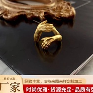 Love Hands Hug Ring Give You a Hug Opening Adjustable Ring Couple HugR