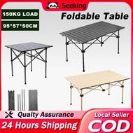 【Seeking】Portable Folding Meja Foldable Camping Table Outdoor garden Picnic Table Egg Roll Table Alu