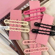 Ailan Hot Girl Hair Clip Milk fufu Two-Piece Set Candy Color Metal Hollow Wave Broken Side Bangs Duc