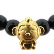CHOW TAI FOOK 999 Pure Gold Charm - Chalcedony Bracelet - Year of Monkey R22230