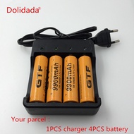 2018 Dolidada new battery 18650 3.7 V 9900 mah Li ion rechargeable battery 18650 batery +18650 batte