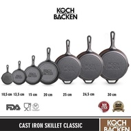 KOCH&BACKEN Cast Iron Skillet Preseaseoned - Pure Cast Iron Skillet Non-Stick JS