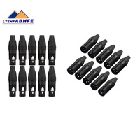 10pcs DIY 3Pin XLR Adapter Socket XLR Aviation Connector Welding Head Microphone Cable Connector