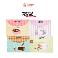 Plastic Folders File Folders Plastic Files for Storing Files, Molang Brand, A4 Size, Cute Motifs