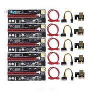 5PCS PCI-E Riser Plus GPU PCIE Card PCI E X16 to X1PCI with LED