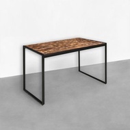 白橡木扁管口字桌 無木節 兩色 長桌 餐桌 CU041