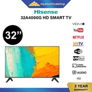 Hisense 32 Inch HD Smart TV 32A4000G DVB-T2 Dolby Audio Netflix Youtube