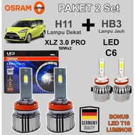 C - SIENTA OSRAM XLZ LED Light Package + LED C6 HB3 9005 White LED Bulb