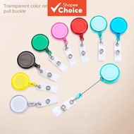 Colorful Transparent Epoxy Retractable ID Badge Holder Clip for Work/Student Pass