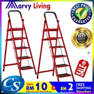 5 or 6 Tier Folding Ladder Lightweight 5 Steps or 6 Steps Ladder With Hand Grip Tangga Bertingkat