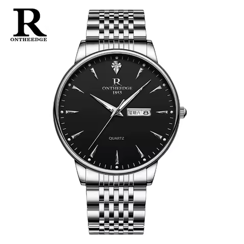 ONTHEEDGE 2025 New Men's Ultra-Thin Watch - Minimalist Sports Luminous Waterproof Quartz Wristwatch