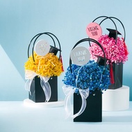 不凋謝的繽紛滿天星花袋 畢業季 畢業花束 小花束 永生花