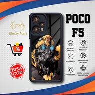 Latest P0C0 F5 Case - P0C0 F5 - Robbot01 Motif - Premium Glossy Softcase Hardcase Material - P0C0 Gl