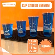 SMILE SCREEN PRINTING CUP REFRESHING SIZE 14 OZ 16 OZ 18 OZ 22 OZ | JUMBO CUP | CUP CUP