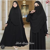 Jubah Abaya Jubah Mekah Ironless dress Muslimah Full Tudung Sedondon, Jubah Perempuan Baju Raya 2024