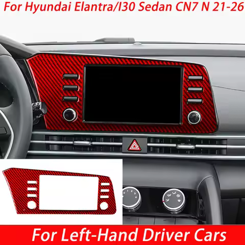 For Hyundai Elantra/I30 Sedan CN7 N 2021-2026 Carbon Fiber Navigation Panel Car Interiors Accessorie