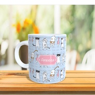 Hanging cats Mug Personalised With Name, Hadiah, Birthday, Kucing, Cat, Teacher, Gifts, Friends,Saha