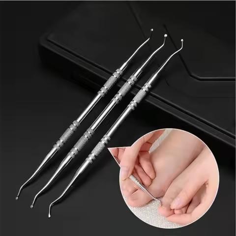 Toe Nail Care Hook Ingrown Double Ended Ingrown Toe Correction Lifter File Manicure Pedicure Toenail