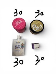 Eveline Hair Mask, White Conc Body Cream, Lip Mask