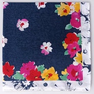 紀梵希 (Givenchy) 復古藍色花卉手帕 19 x 19 英寸 女士禮物