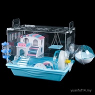 Set sangkar akrilik untuk hamster hidup, lengkap dengan sarang vila bersaiz besar dua kali ganda dan