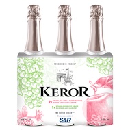 Keror Sparkling White and Red Grape Juice 3 bottles