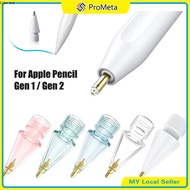 Petua 1/2/4/6pcs Colorful Transparent Tips for Apple Pencil 1 2 Gen IPad Stylus Pen HB 2B 3.0 3.5 4.