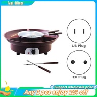 In stock-Fondue Pot Set,Electric Chocolate Fondue Maker with 4 Forks, Cheese Melting Fondue Machine 