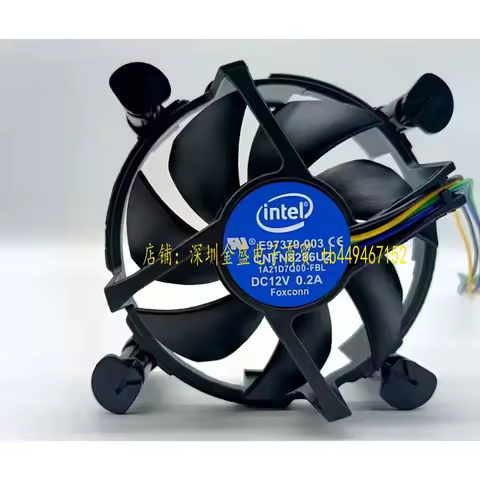 for Intel E97379-001 CPU Cooler Fan for LGA 1155 1150 1156 Socket i3 Processor 12V 4-Pin PWM Tempera