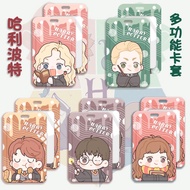 【28】Raya Packet Harry Potter Magic School Q Version ID Card Holder Student Card Cover Kids Mrt Card Cover Holder With Short Rope