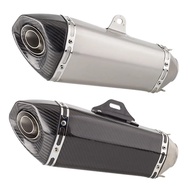 ★RACELEO- 51mm Universal Motorcycle Exhaust Muffler Pipe Escape CBR250RR Z400 GSX-S150 R6 MT15 C O♥