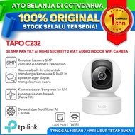 TP-LINK TAPO C232 3K 5MP PAN TILT AI HOME SECURITY 2 WAY AUDIO INDOOR WIFI CAMERA