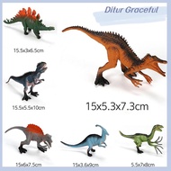 Ditur ของเล่นไดโนเสาร์ขนาดเล็ก22แบบสำหรับเด็ก Jurassic Tyrannosaurus Indominus Rex Triceratops bront